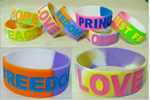 1 Wide Silicon Wristbands