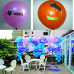 Birthday latex balloon for 10 with custom imprint