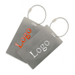 Brushed Aluminum Luggage Tag