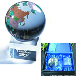 Crystal ball with world map for gifts