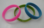 Debossed silicone bracelet