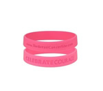 Debossed silicone bracelet