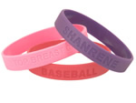 Debossed silicone bracelet