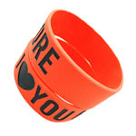 Debossed silicone bracelets