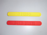 Debossed silicone slap bracelet