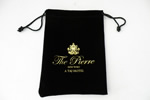 Drawstring velveteen pouch