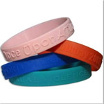 Embossed silicone bracelet