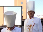 Flat top chef hat