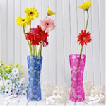 Flexible plastic vase