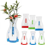 Flexible plastic vase