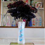 Flexible plastic vase