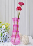 Flexible plastic vase