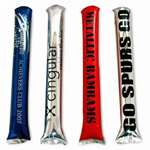 Inflatable tube noisemakers