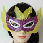 Mardi Gras mask with feathers