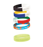 Multiple colour silicone bracelet