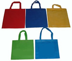 Printed nonwoven hand reusable bag