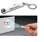 Projector flashlight keychain