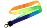 Rainbow 3/4 x 36 Multi-Color Tie-Dye Lanyard