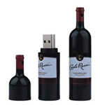 Red wine bottle USB disk