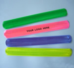 Reflective slap bracelets