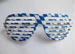 Shutter shades with assorted colors