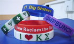 Silicone Bracelets, 100% silicon, debossed or embossed logo