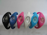 Silicone Gel Sporty Wristband Watch