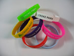 Silicone bracelets with logo