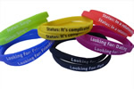 Silicone bracelets with logo