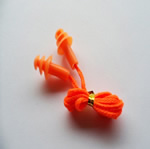 Silicone ear plug with cord