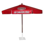 Wood patio garden umbrella