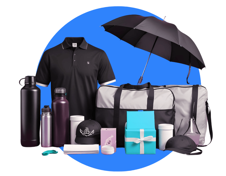 Custom Promotional Products including branded apparel, hydration and office equipment for corporate businesses.