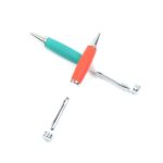 Hefty stylus Metal ballpoint with colors rubber grip - Image 2