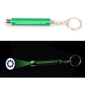 Promotional projection flashlight keychain