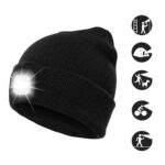 Unisex LED Headlamp Beanie Knitted Hat - Image 2