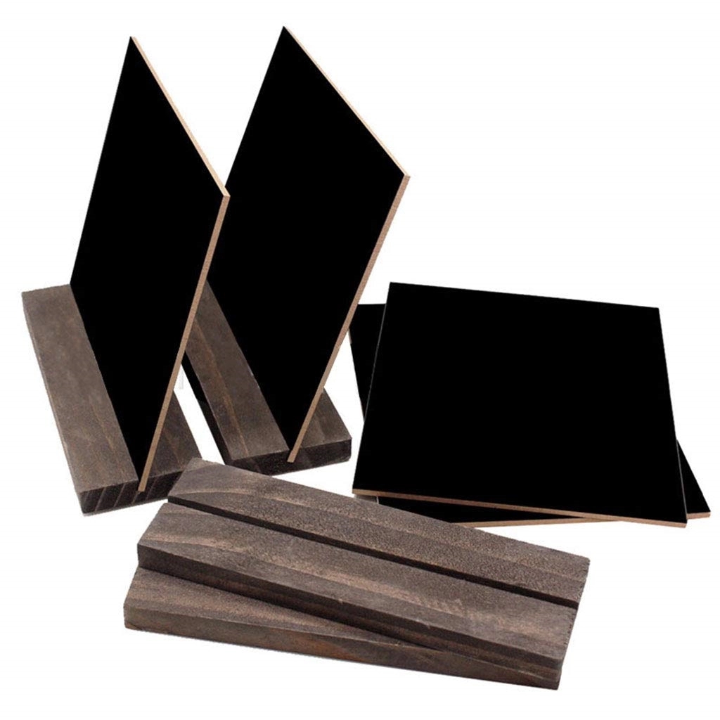301093847.jpg Wood Tabletop Double Sided Blackboard Message Board Kids Toy - Image 1