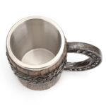 Horseshoe Handle Chain Wooden Barrel Style Beer Mug - Image 6
