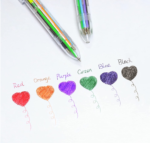 6 Color Transparent Barrel Retractable Pen - Image 3