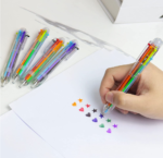 6 Color Transparent Barrel Retractable Pen - Image 4
