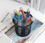 6 Color Transparent Barrel Retractable Pen - Image 5