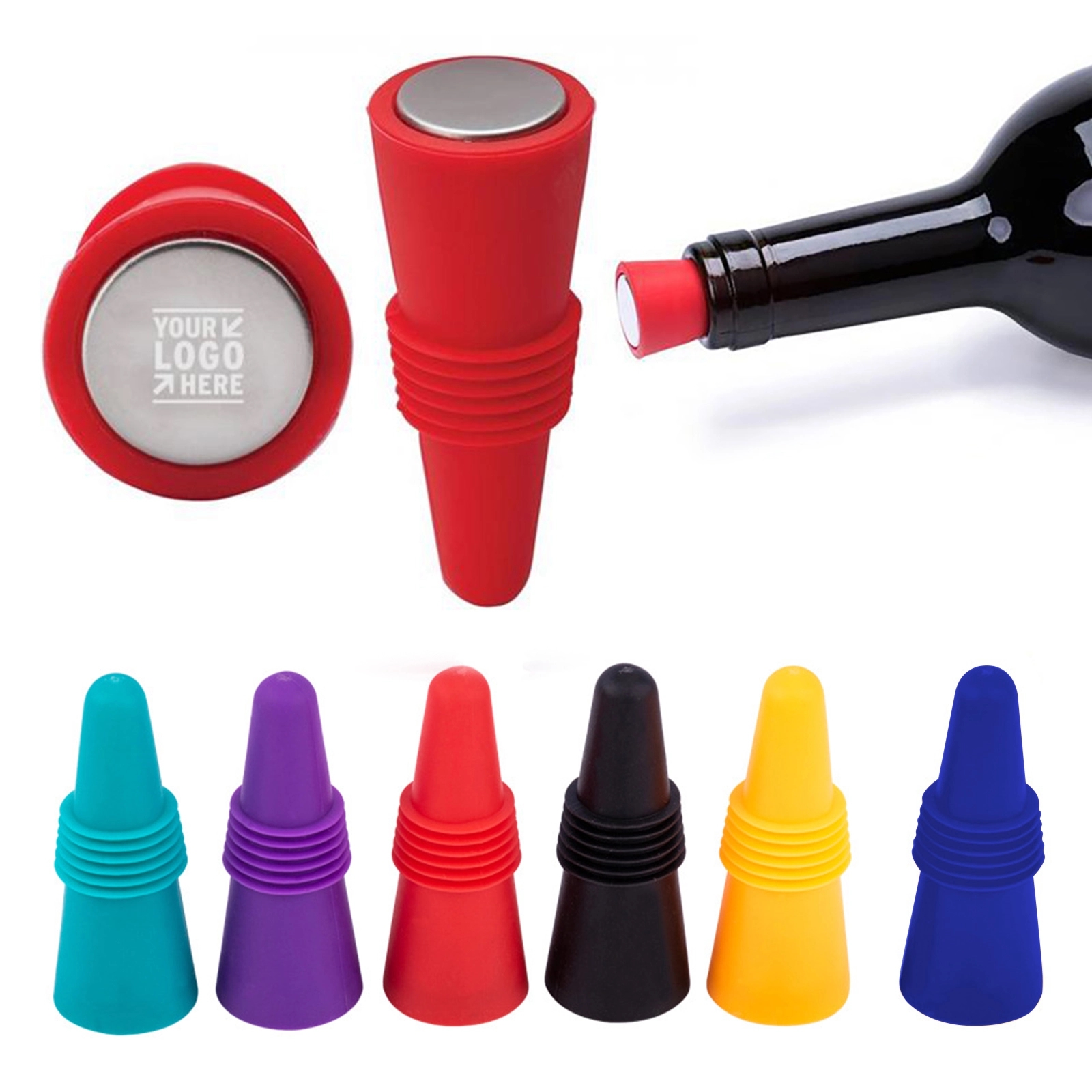 304477014.jpg Silicone Wine Stoppers - Image 1