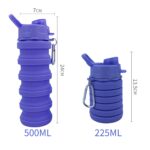 Collapisble Silicone Sports Water Bottle - Image 2