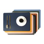 Waterproof Oil-proof Leather Sector Placemat - Image 3
