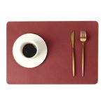 Waterproof Oil-proof Leather Sector Placemat - Image 5