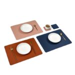Waterproof Oil-proof Leather Sector Placemat - Image 6