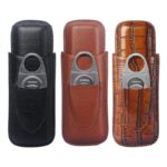 Portable Genuine Leather Cigar Case - Image 3