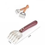 Stainless Steel Meat Claws with Long Wood Handle-2Pcs - Image 4