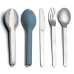 3 Pieces Portable Travel Spoon Fork Knife Cutlery Set - Image 4