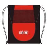 Front Zipper Trimmed Drawstring Backpack