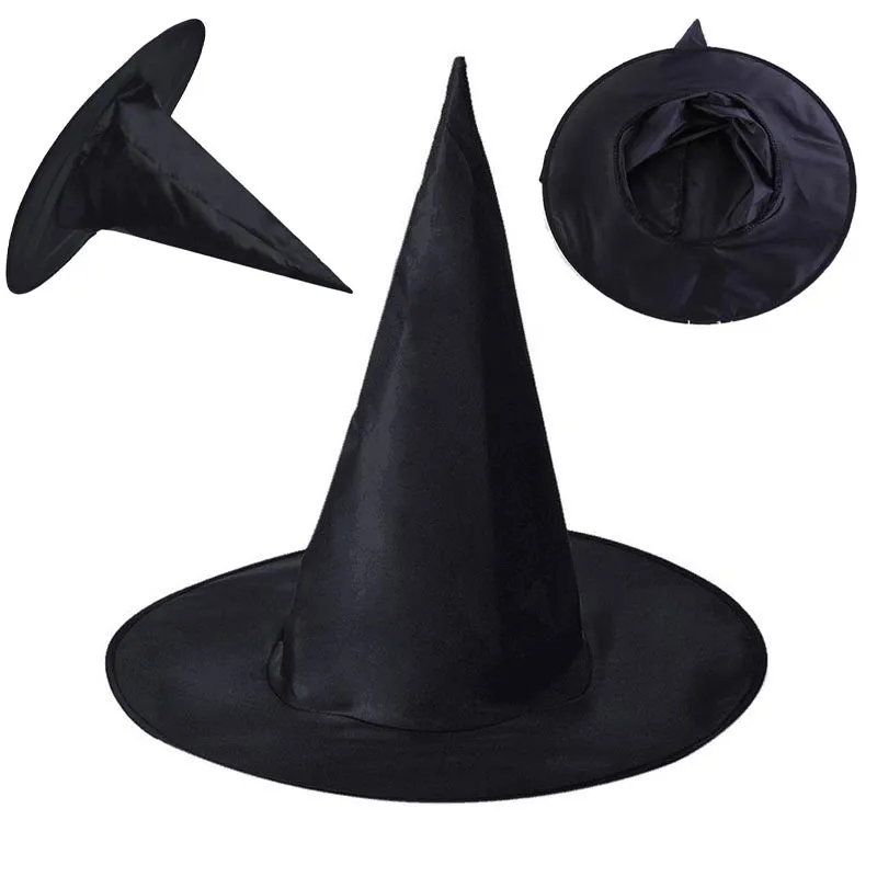 309032429.jpg Black Halloween Witch Hat Party Cap - Image 1